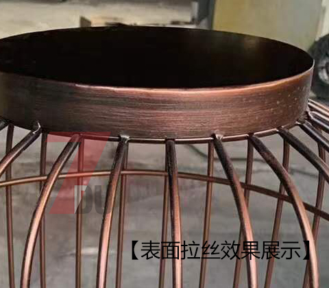 (QDCPD-010)鳥籠鍍銅拉絲不銹鋼草坪燈表面拉絲效果圖片