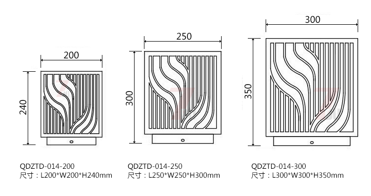 (QDZTD-014)~zΰ^200mm250mm300mmߴʾD